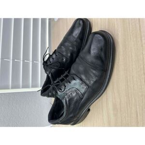 ECCO Shoes Mens EU 44/US‎ 10 Black Leather Lace Up Captoe Oxford Dress Comfort